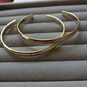 Victoria's secret-  Love. More. Set Two Engraved Stackable Cuff Bangle Gold tone